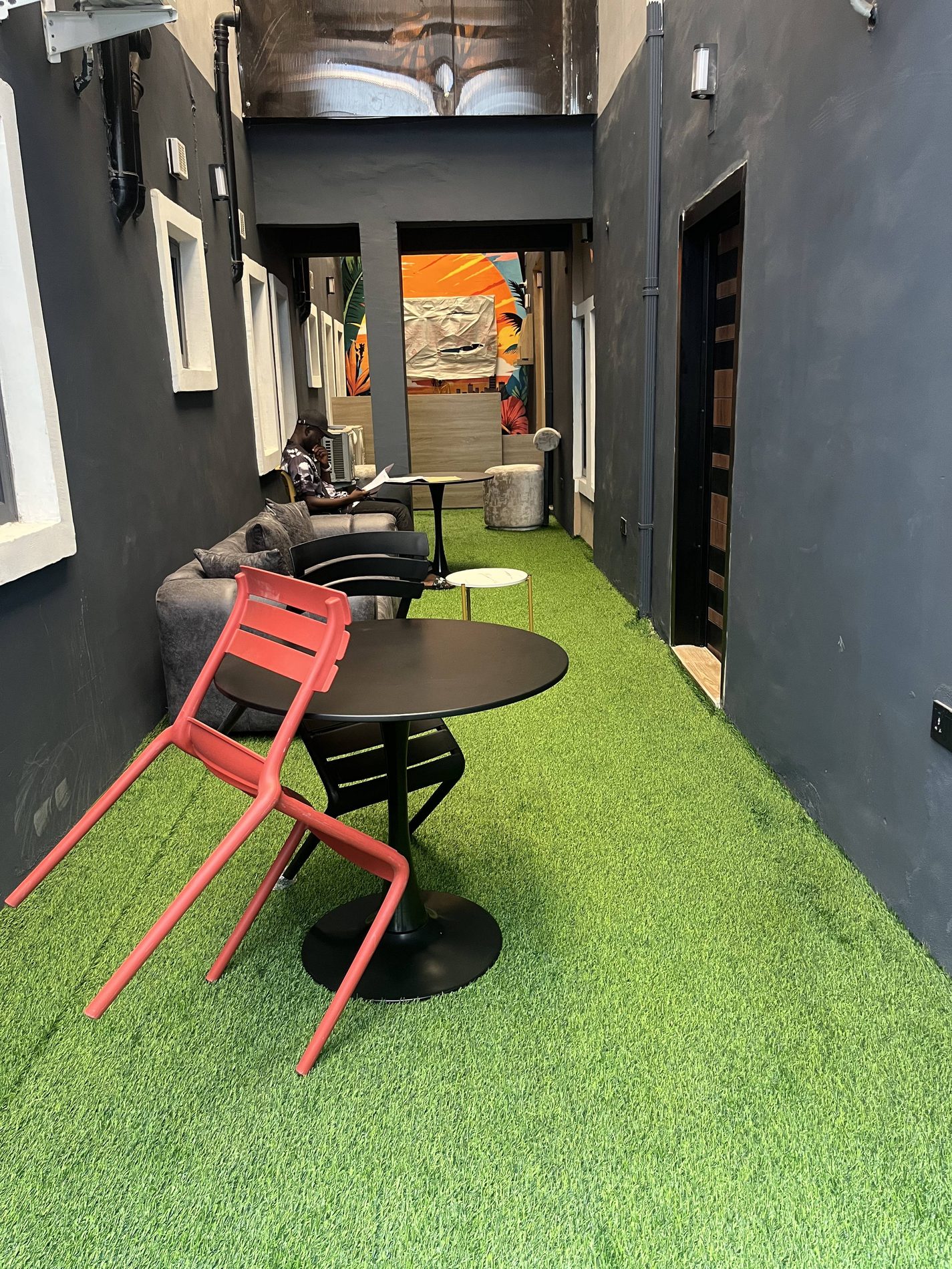 Outdoor seating area