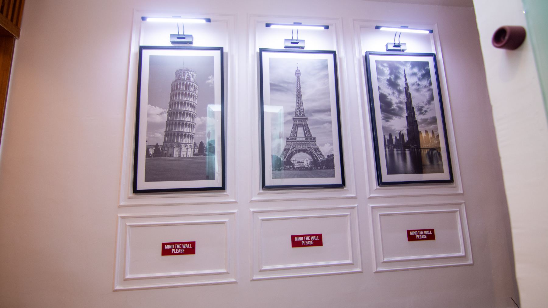 Wall gallery at Emperor Suites